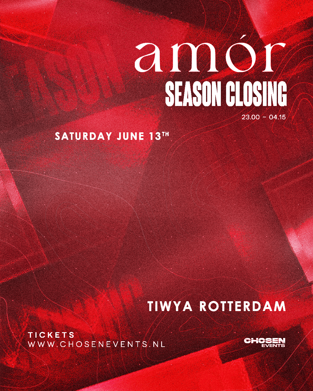 AMOR event poster 13 June by DTB LAB