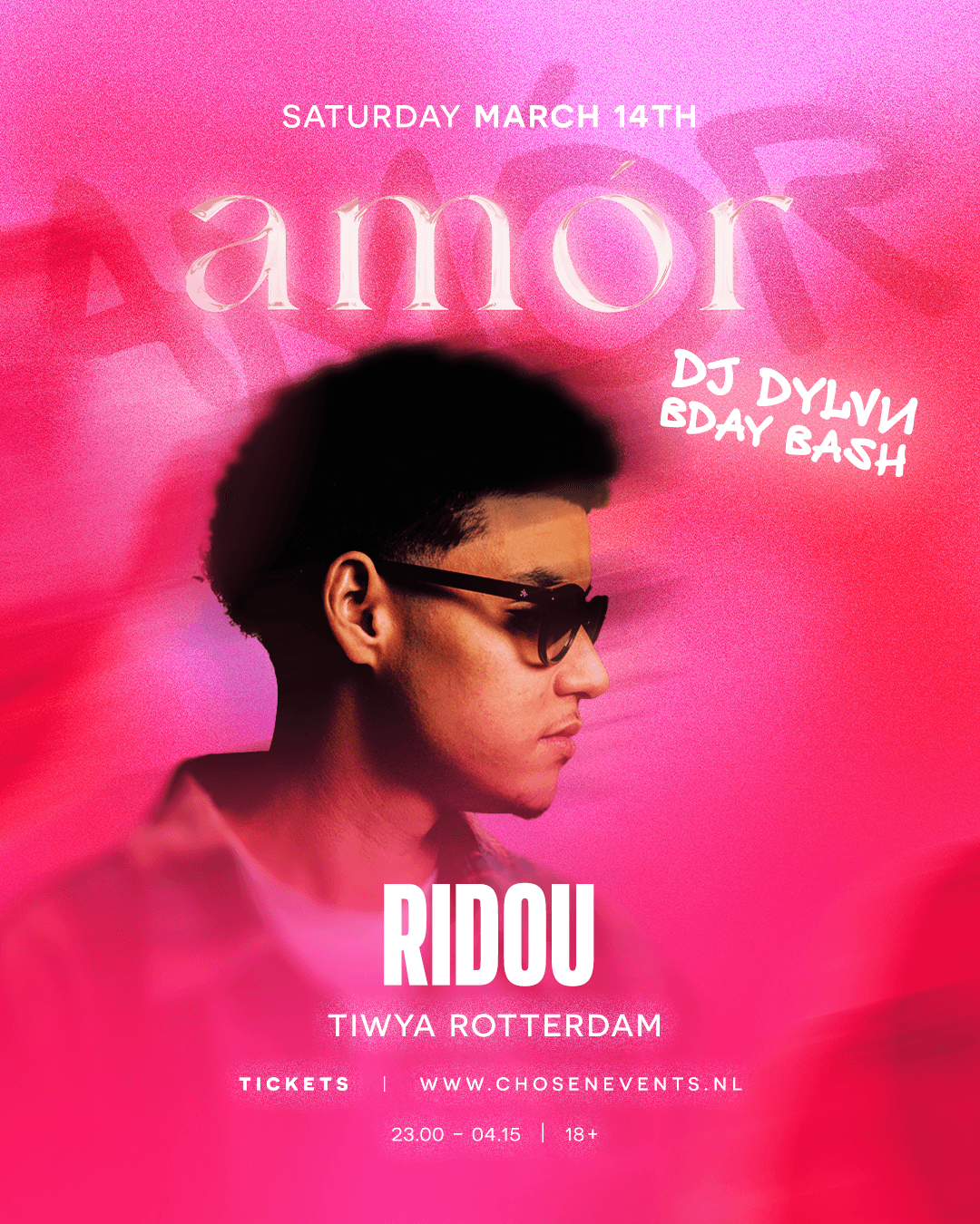AMOR event poster 14 March by DTB LAB