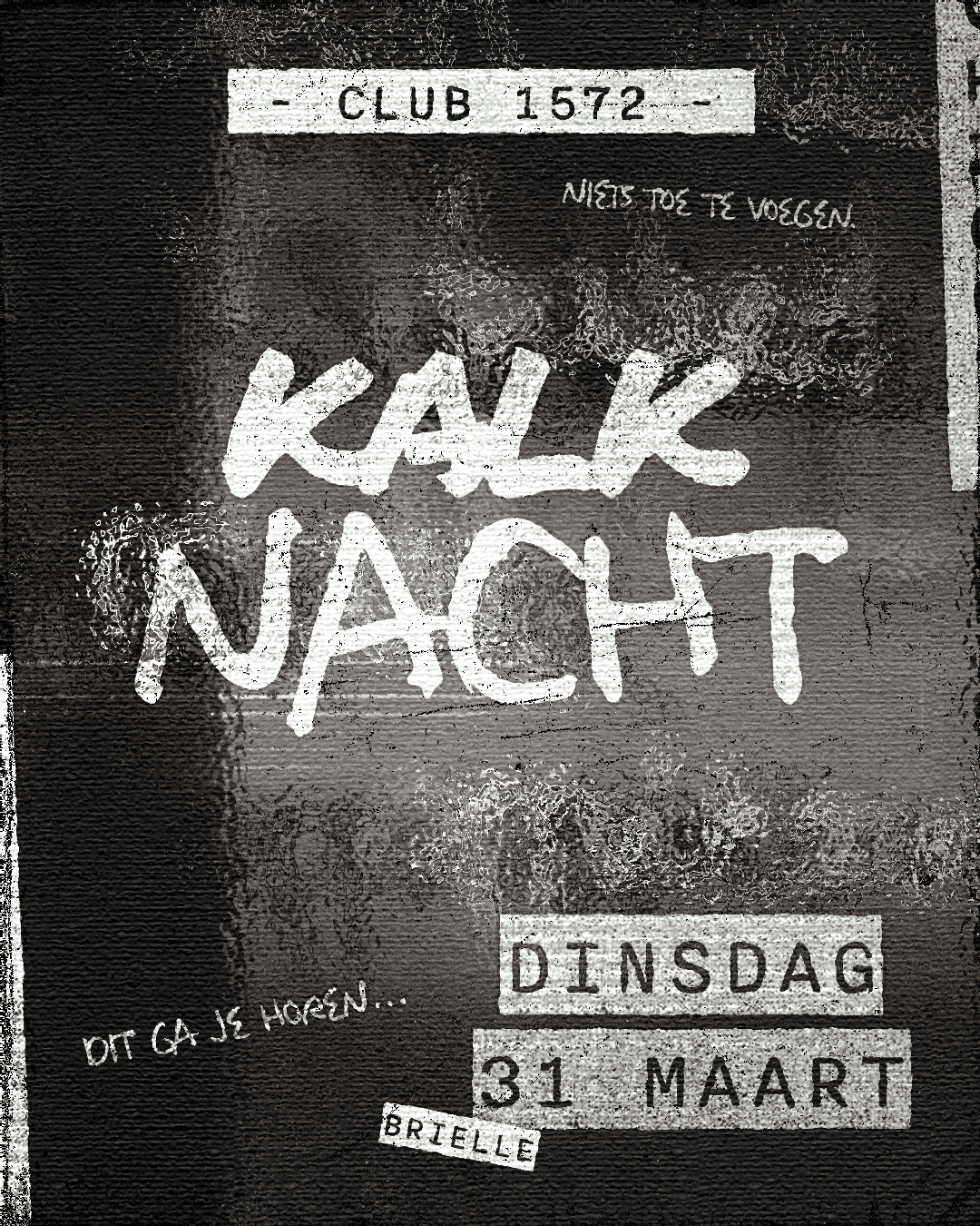 Kalknacht event poster 31 March by DTB LAB