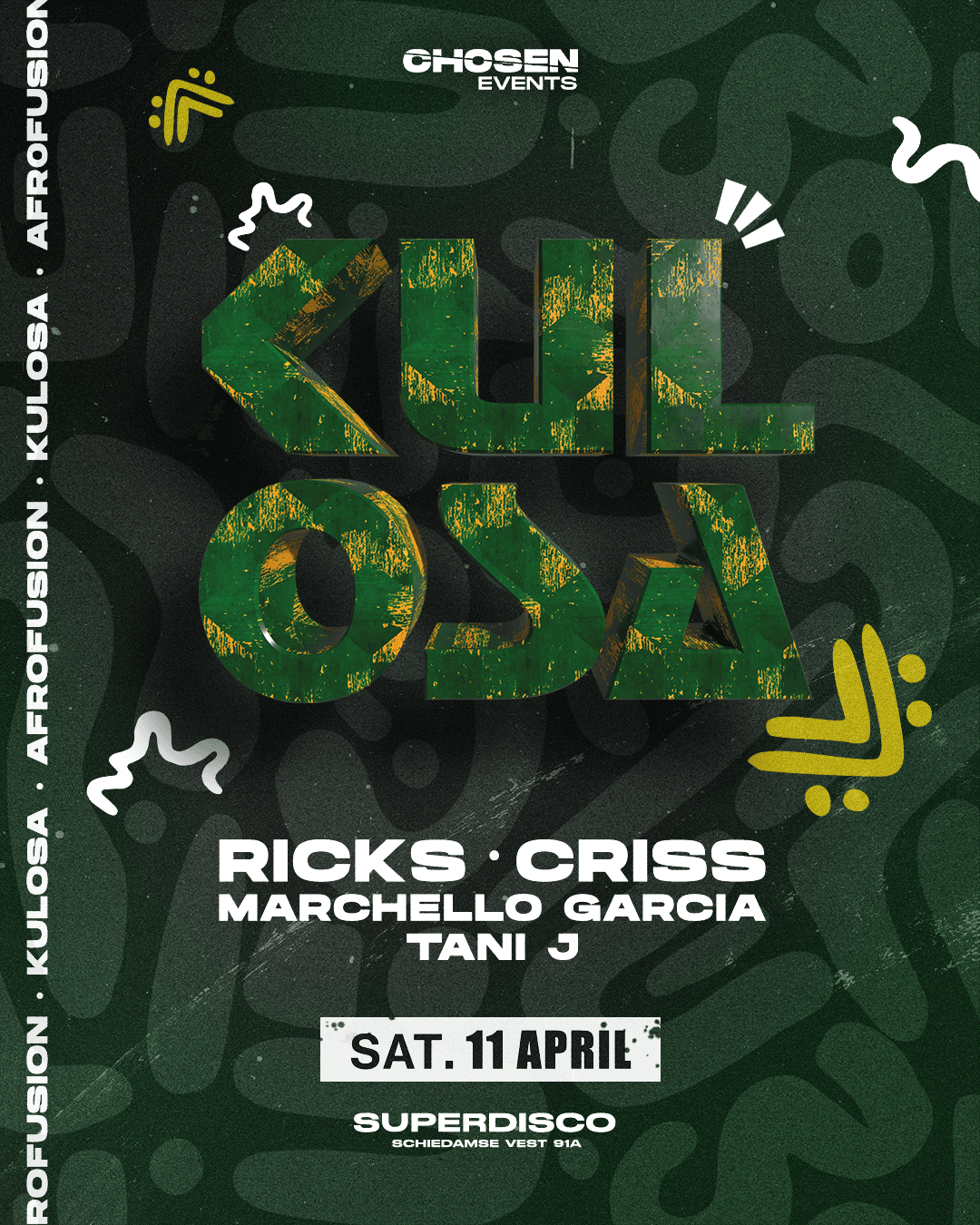 Kulosa event poster 11 April by DTB LAB