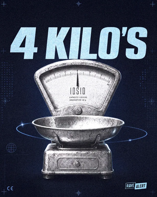 4 Kilo's poster for IOSIO, designed by DTB LAB