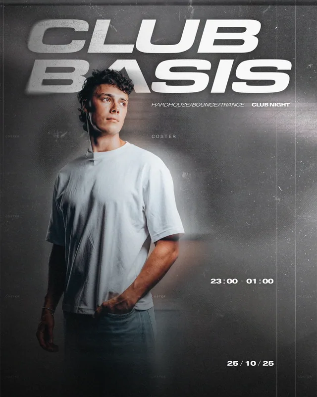 Club Basis poster for Coster, designed by DTB LAB