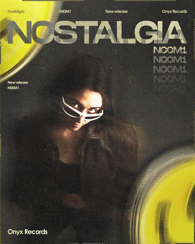 Nostalgia poster for N00M1, designed by DTB LAB