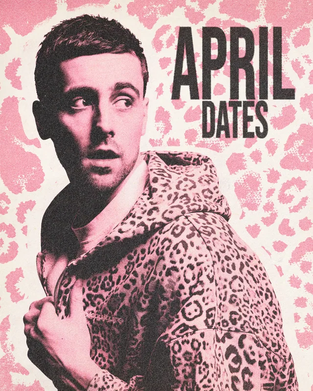 Tourdates 04 poster for IOSIO, designed by DTB LAB