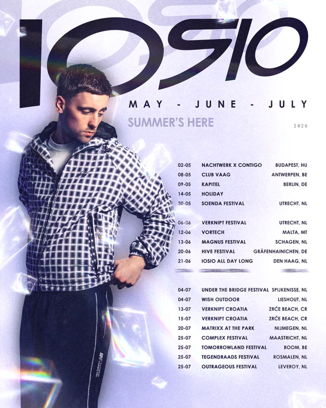Tourdates 05 poster for IOSIO, designed by DTB LAB