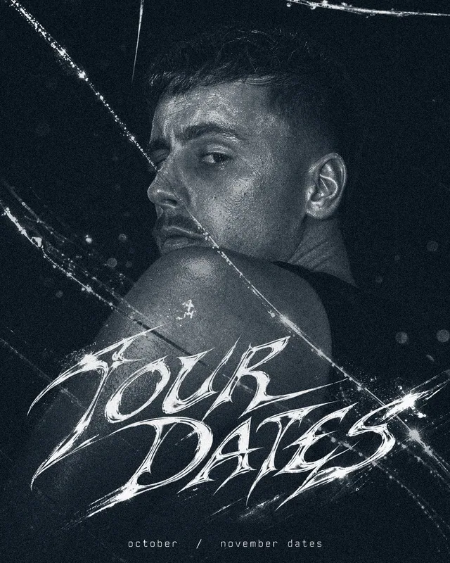 Tourdates 10 poster for IOSIO, designed by DTB LAB