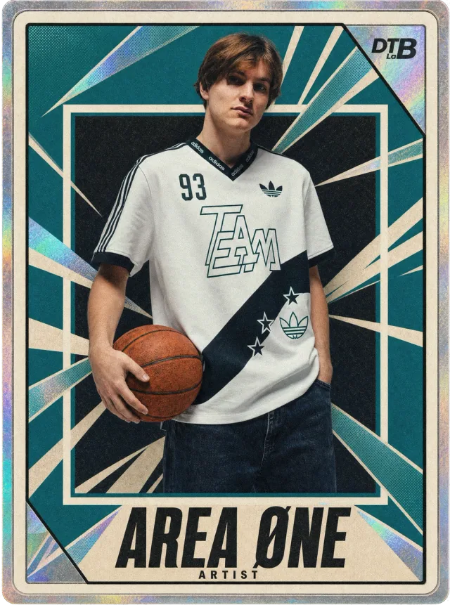 AREA ØNE trading card from the DTB LAB year one series