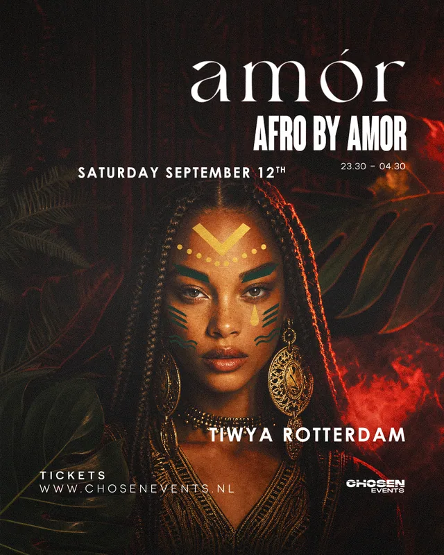 AMOR, 12 September poster for AMOR, designed by DTB LAB