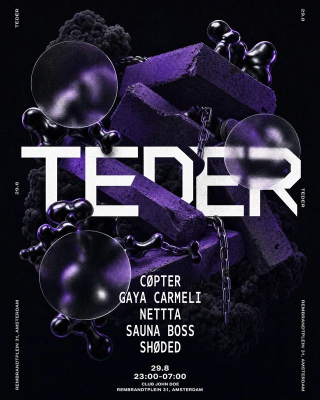 Teder, 29 August poster for Teder, designed by DTB LAB